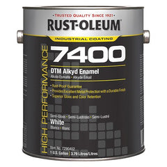 Rust-Oleum 7290402 Interior/Exterior Paint Semi-gloss Oil Base White 1 gal