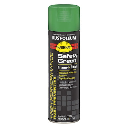 Rust-Oleum V2133838 High Performance V2100 System Rust Preventive Enamel Spray Paint Safety Green 6-Pack