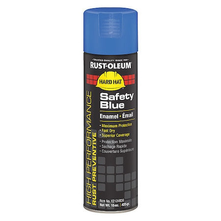 Rust-Oleum V2124838 High Performance V2100 System Enamel Aerosol, 15 oz Can, Safety Blue, Gloss