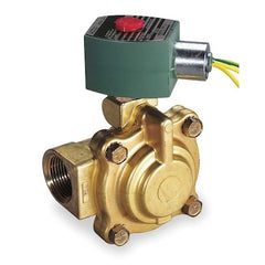 ASCO 8220G411 Solenoid Valve 120V AC Brass Steam and Hot Water Normally Closed 1-inch Pipe Size