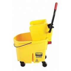 Rubbermaid FG758088YEL WaveBrake Wringer with 35 qt Bucket