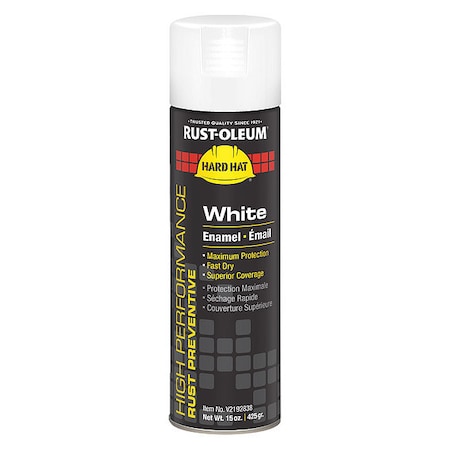 Rust-Oleum V2192838 High Performance Enamel Spray Paint, 15 oz Can, Gloss White, 6-Pack