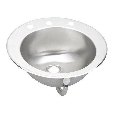 Elkay LLVR19163 Asana Lustertone Bathroom Sink 19x16 Inch 3 Faucet Holes 18 Gauge