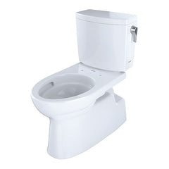 Toto CST474CUFRG#01 Vespin II 1G Two-Piece Elongated 1.0 GPF Universal Height Skirted Toilet with CeFiONtect and Right-Hand Trip Lever, Cotton White