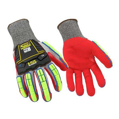 Ringers Gloves 065-11 Hi-Vis Cut Resistant Impact Coated Gloves A4 Cut Level Nitrile XL 1 PR