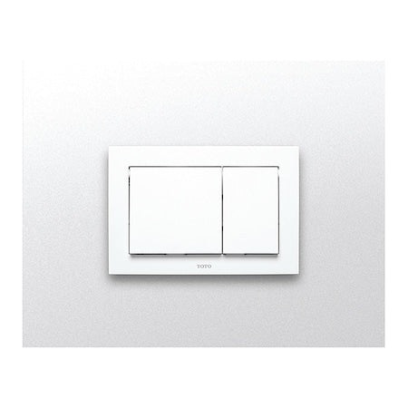 Toto YT800#WH Push Plate Rectangle White for In-Wall Tank System