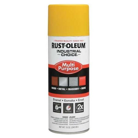 Rust-Oleum 1644830 Industrial 1600 System Enamel Safety Yellow 12 oz Pack of 6