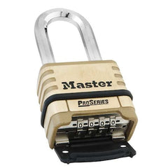 Master Lock 1175DLH ProSeries Resettable Combination Padlock 3/8 in dia x 15/16 in W x 2-1/16 in H Shackle Brass