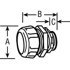 RACO 3401 Connector Conduit 3/8 In. Mi/Stl Sil