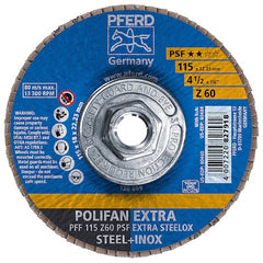 Pferd 60488 4-1/2 x 5/8-11 Thd. POLIFAN Flap Disc - Z PSF EXTRA STEELOX