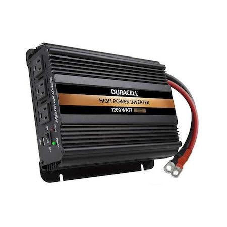 Duracell DRINV1200 Inverter Modified Sine Wave Form 1,200 W Nominal Output 3 Outlets