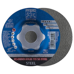 Pferd 61200 4-1/2 CC-GRIND-SOLID 7/8 A.H. - SG for STEEL (10 Pack)