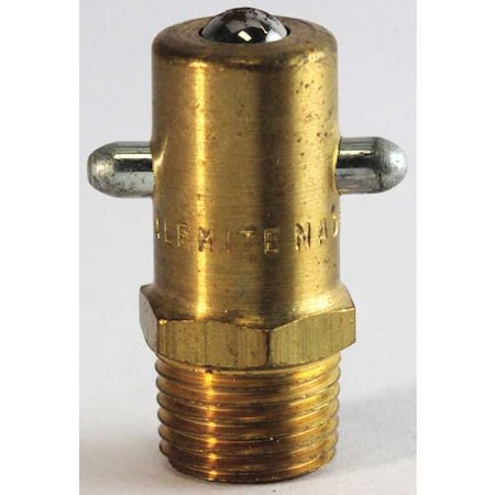 Alemite A336 Pin Type Fitting Straight 31/32 Inch Male/Male 1/8 Inch PTF