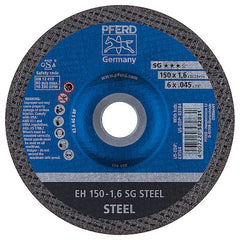 Pferd 63164 Type 27 Premium Performance SG Depressed Center Cut-Off Wheel 6 inches Diameter 46 Grit Aluminum Oxide