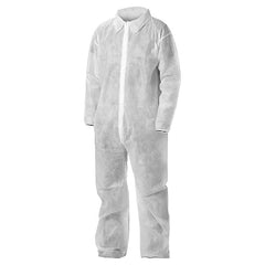 Kimberly-Clark Professional 67303 KLEENGUARD KGA10 Lightweight Coverall Hooded Zip Front Elastic Wrist and Ankle White 3X-Large