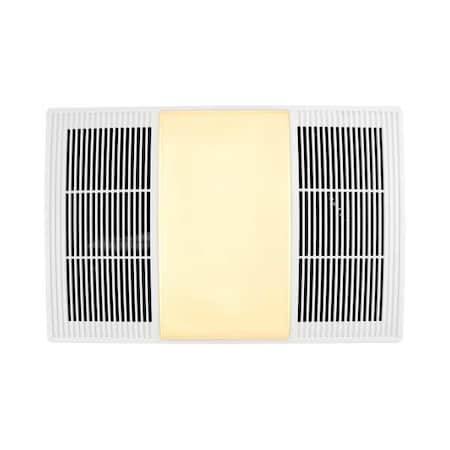 Broan-NuTone BHFLED80 PowerHeat Bathroom Exhaust Fan, Heater, and LED Light Combination, 80 CFM