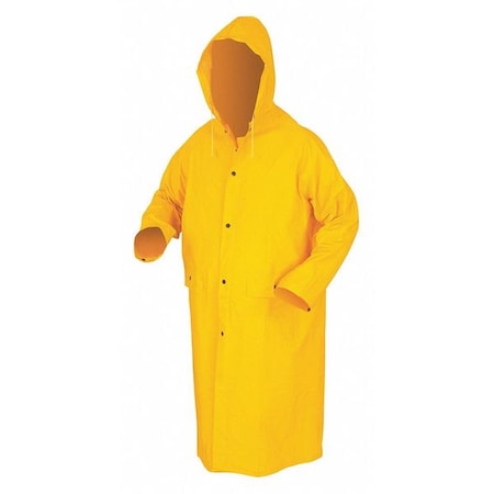 Mcr Safety 200CX2 Classic 200C 2-Piece Rainwear Coat Unisex 2XL Yellow Polyester/PVC ASTM F903