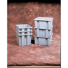 Rubbermaid Commercial FG172100GRAY Stack & Nest Palletote Box Gray 19 1/2 x 15 1/2 x 10 in