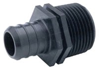 Zurn QQPMC55X Polymer Male Pipe Thread Adapter - 1 Barb x 1 MPT