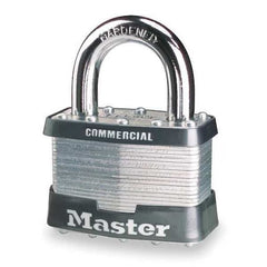 Master Lock 1LJ Laminated Steel Padlock with .3125 in. Shackle with .75 Vertical Clearance