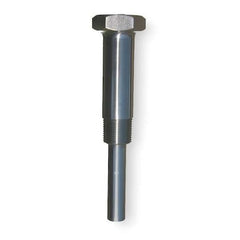 Trerice 3-4FA5 Thermowells for Industrial Thermometers, 3/4 NPT Connection, 3.5 Length, 1 Lagging Extension, 304 SS