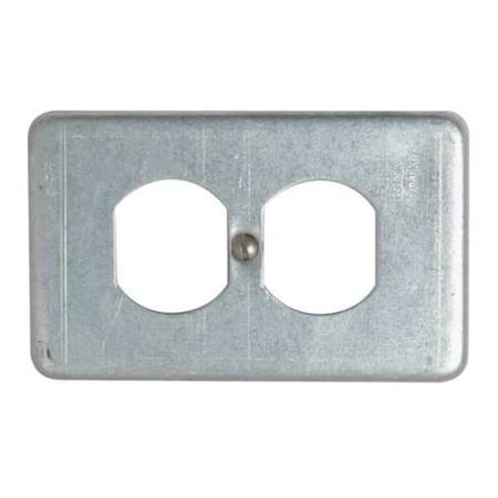 Appleton FSK-1DR Duplex Receptacle Cover, 1-Gang, Steel, Fits FS and FD Boxes