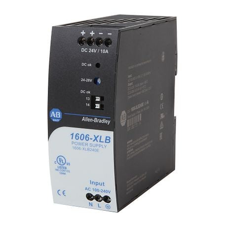 Allen-Bradley 1606-XLB240E XLB 10 Amp Power Supply 100-240Vac input 24Vdc 240Watt 10A output