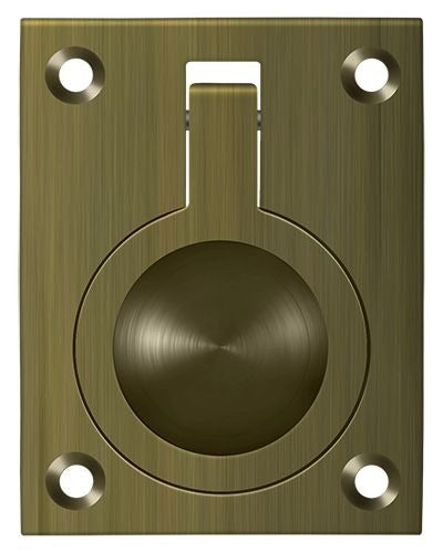 DELTANA Deltana FRP25U5 Flush Ring Pull Antique Brass