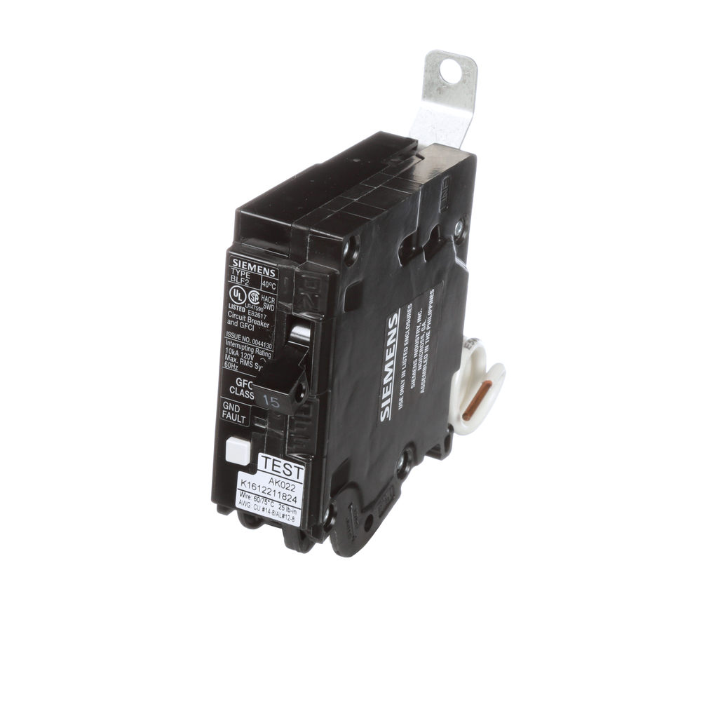 Siemens BF115A Ground Fault Circuit Breaker 15A 120V 10kA