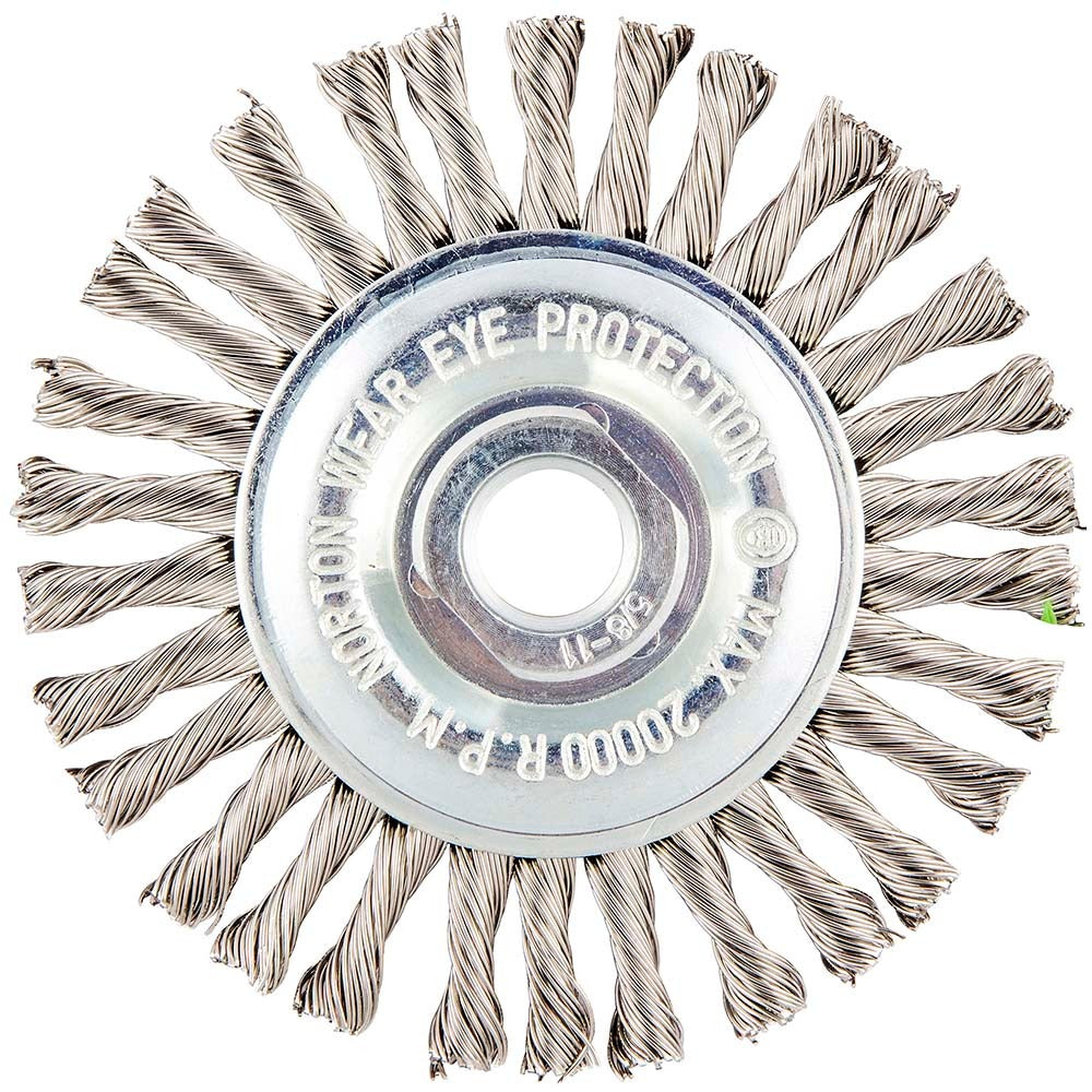 NORTON Norton 66252839022 Wheel Brush 4 in Stringer Bead Ss