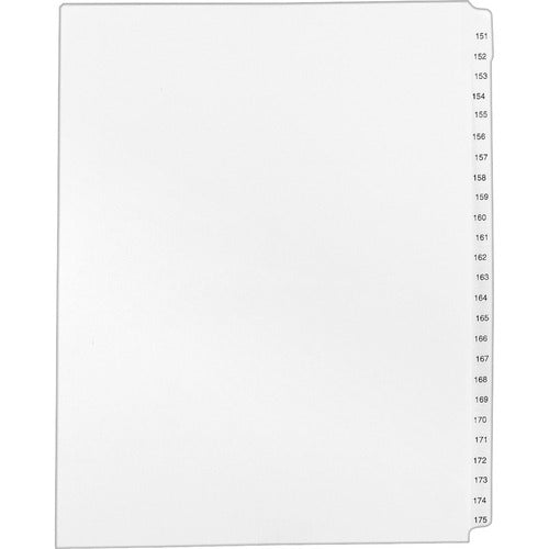 AVERY Avery AVE01336 Index Dividers Numbered 151-175 Set of 25