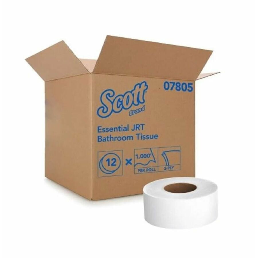 KIMBERLY-CLARK Kimberly-Clark KCC07805 Jumbo Roll Bathroom Tissue 9 Inch 2-Ply 1000 ft (Case of 12)
