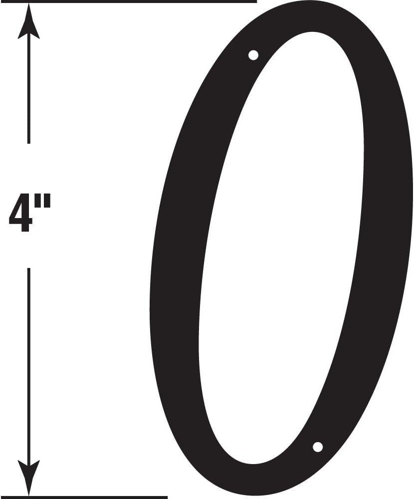PRIME-LINE Prime-Line MP4110 4 in. House Number 0 (2 Pack) MP4110