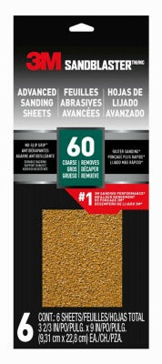 3M 3M Company 11060-G-6 Sandpaper 60 Grit 6 Pack