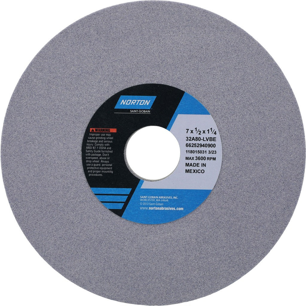 NORTON Norton 66252940900 Surface Grinding Wheel 80 Grit 7in