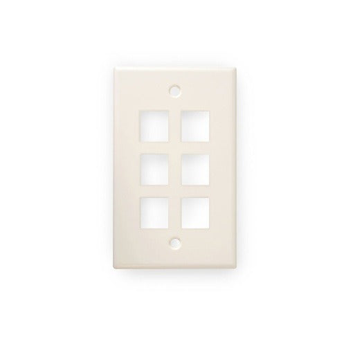 WIREPATH Wirepath PLATE-6-LA 6-port Keystone Wall Plate