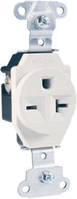 LEGRAND Pass Seymour 5851WCC8 Single Outlet 20A 250V Nema 6-20R