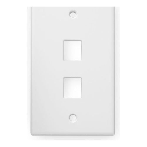 WIREPATH Wirepath PLATE-2-WH 2-port Keystone Wall Plate
