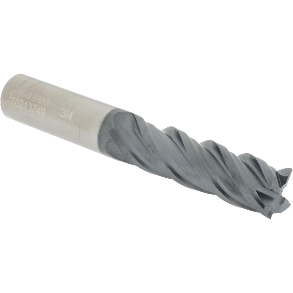 ACCUPRO Accupro 12180473 Square End Mill 3/4 in 4 Flute Carbide