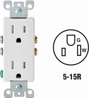 LEVITON Leviton Mfg Co S02-T5325-00W Tamper Resistant Receptacle