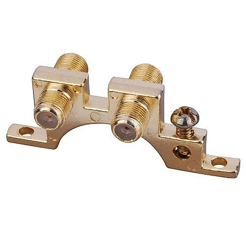 VANCO Vanco 120024 Dual F Grounding Block Gold