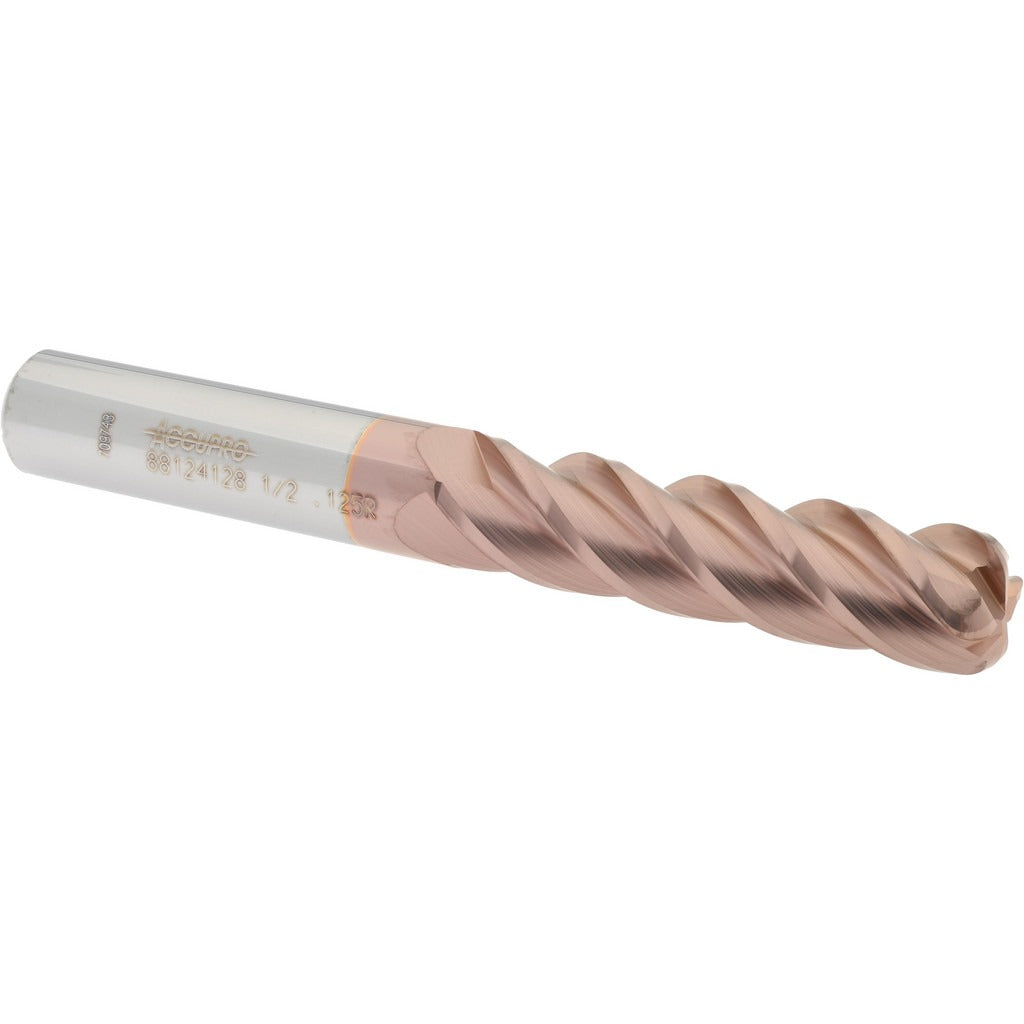 ACCUPRO Accupro 12183089 Corner Radius End Mill 1/2 in 4 Flute Ticn
