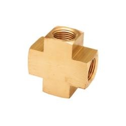 MIDLAND INDUSTRIES Midland Industries 23950X4 Brass Pipe Cross 1/4 in Nptf
