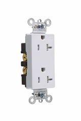 Pass & Seymour TR26362W Tamper-Resistant Heavy-Duty Decorator Spec Grade Duplex Receptacle 20Amp 125Volt