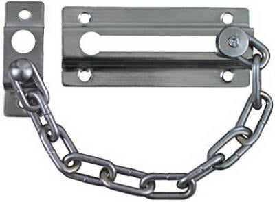 NATIONAL HARDWARE National Mfg N274-407 Satin Chrome Door Chain Fastener 5pk