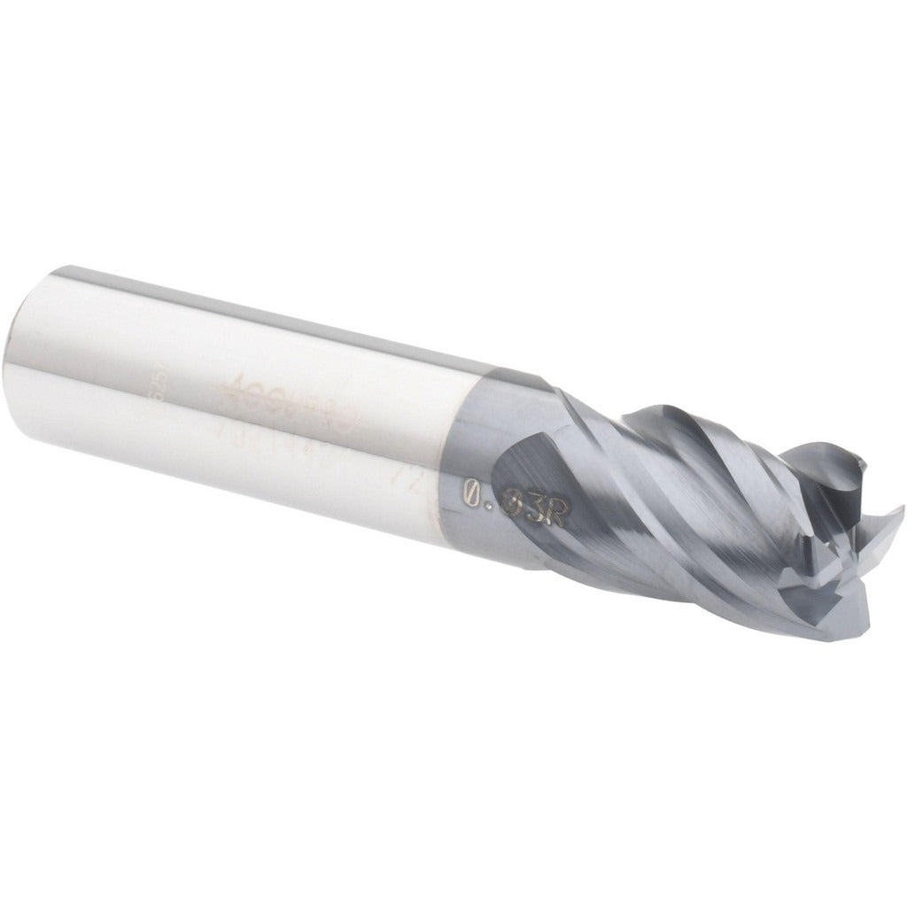 ACCUPRO Accupro 12180604 Corner Radius End Mill 1/2in 4 Flute