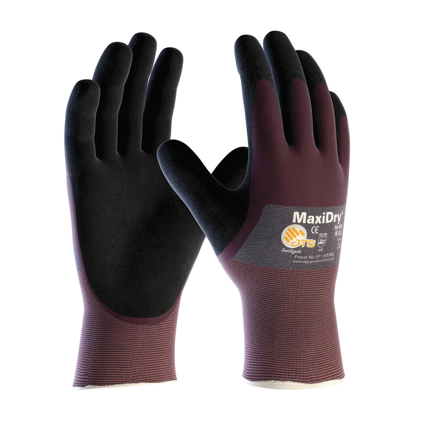 ATG Atg 56-425/xl Lightweight Nitrile Gloves Xl Black Purple