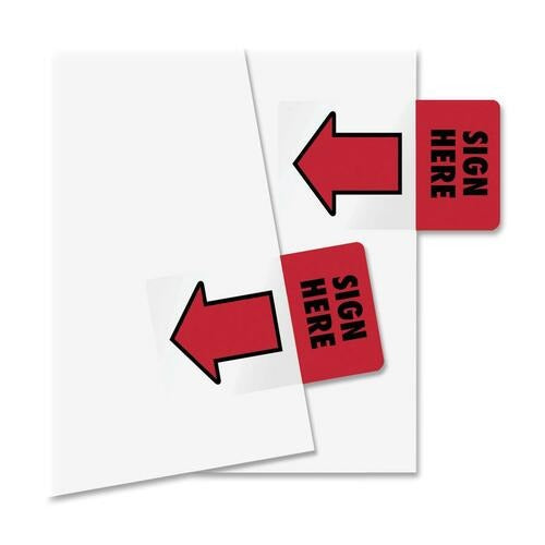 REDI-TAG Redi-tag RTG76809 Sign Here Page Flags Red 50 Pack