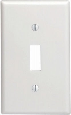 LEVITON Leviton R52-00PJ1-00W Midway Nylon Wallplate White Toggle
