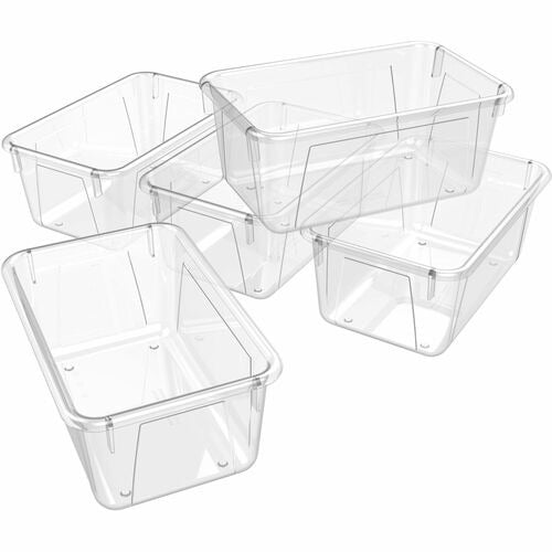 STOREX Storex STX62464U05C Clear Storage Bin Carton of 5